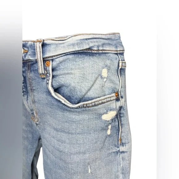 Zara women’s slim boyfriend light wash denim blue jeans sz 8 preloved di… - Picture 4 of 7